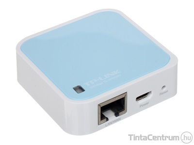 TP-LINK "TL-WR802N" hordozható Wi-Fi router, 2,4GHz, 300Mbps, 1xWAN/LAN
