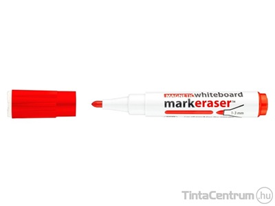 Tábla- és flipchart marker, 1-3mm, multifunkciós, ICO "Markeraser", piros