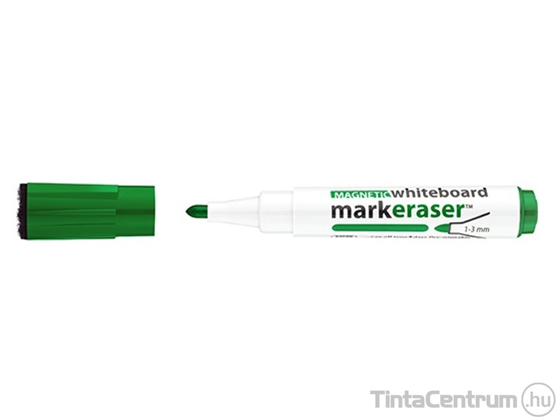 Tábla- és flipchart marker, 1-3mm, multifunkciós, ICO "Markeraser", zöld