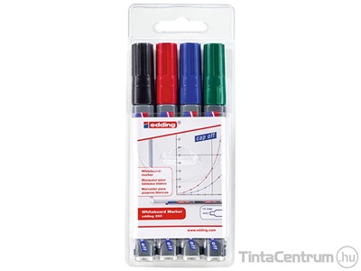 Tábla- és flipchart marker, 1,5-3mm, kúpos, EDDING "250", 4 különböző szín