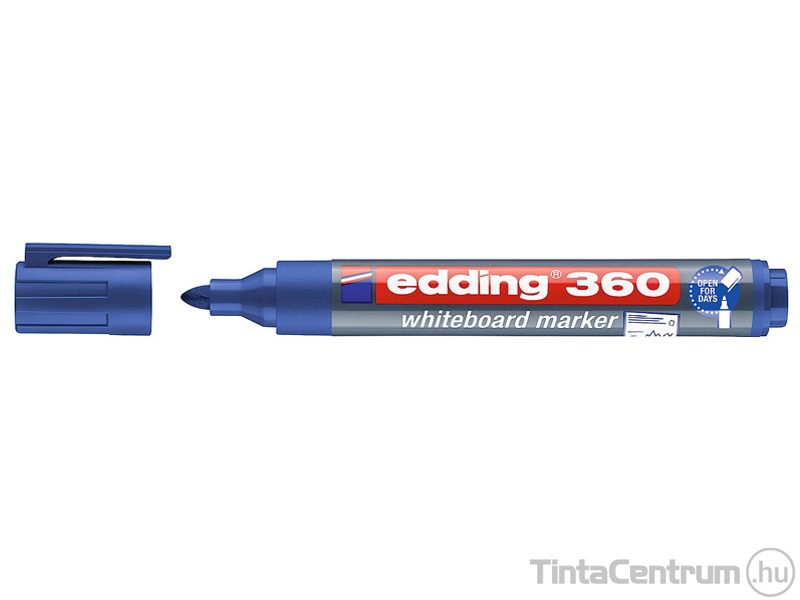 Tábla- és flipchart marker, 1,5-3mm, kúpos, EDDING "360", kék