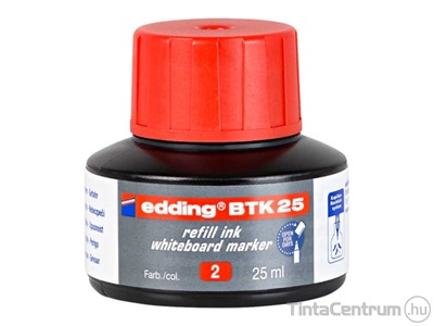 Tábla- és flipchart marker utántöltő, 25ml, EDDING "BTK 25", piros