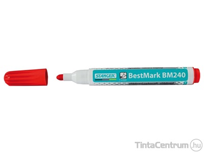 Táblamarker, 1-3mm, kúpos, STANGER "BM240", piros