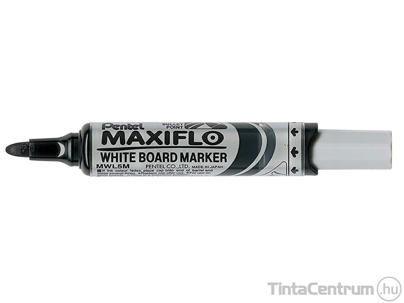 Táblamarker, 2,5mm, kúpos, PENTEL "Maxiflo", fekete