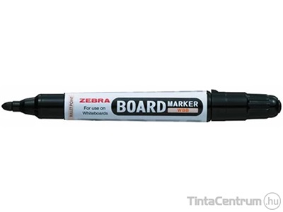 Táblamarker, 2,6 mm, kúpos, ZEBRA "Board Marker", fekete