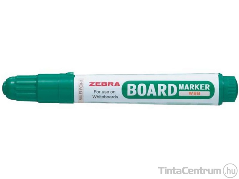 Táblamarker, 2,6 mm, kúpos, ZEBRA "Board Marker", zöld