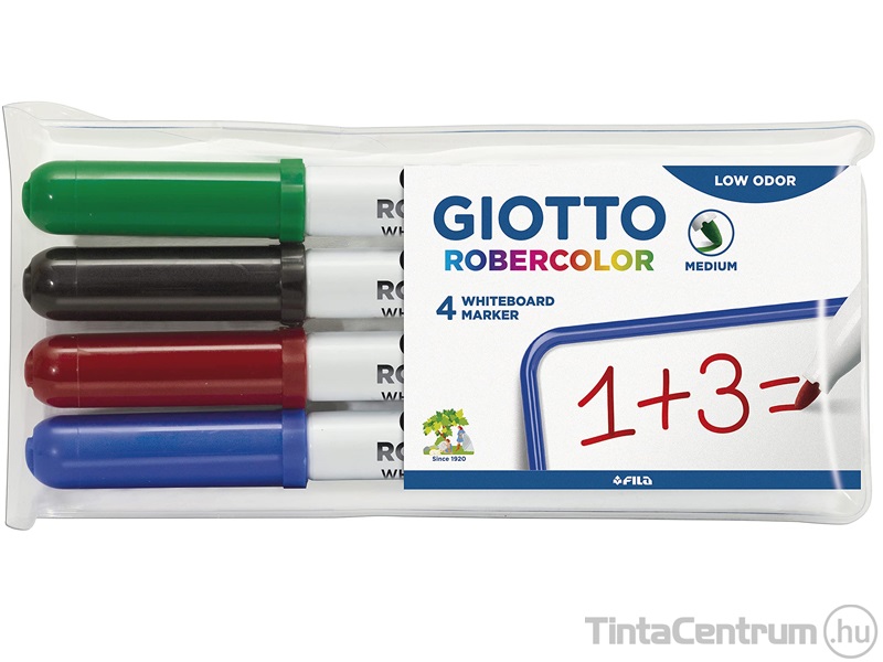 Táblamarker készlet, kúpos, GIOTTO "Robercolor", 4 különböző szín