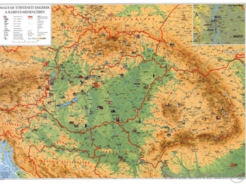 Tanulói munkalap, A4, "Kárpát-medence térképe"