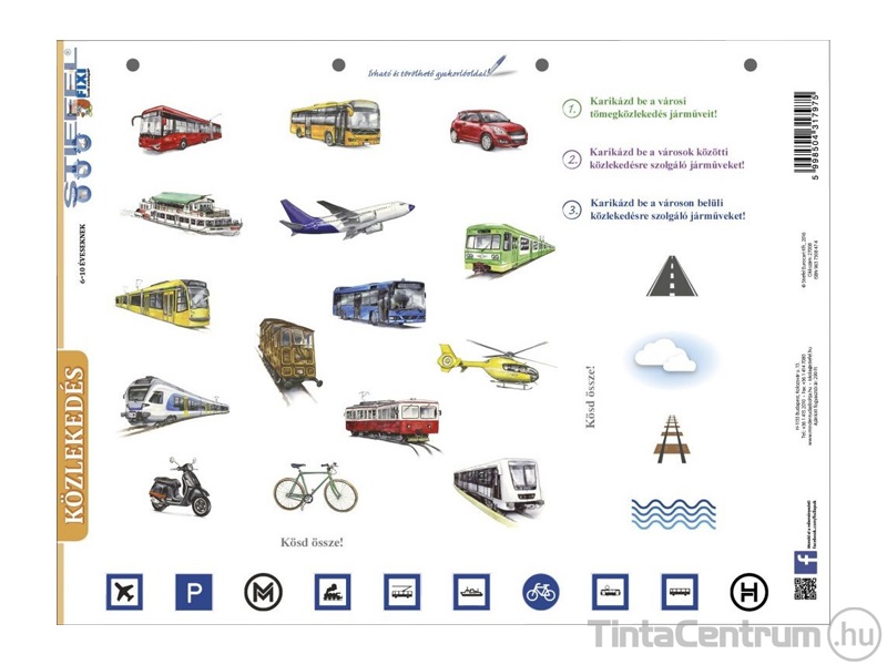 Tanulói munkalap, A4, STIEFEL "Közlekedés"