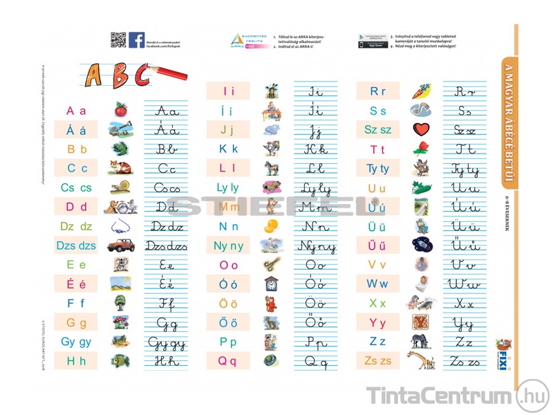 Tanulói munkalap, A4, STIEFEL "Magyar ábécé betűi"