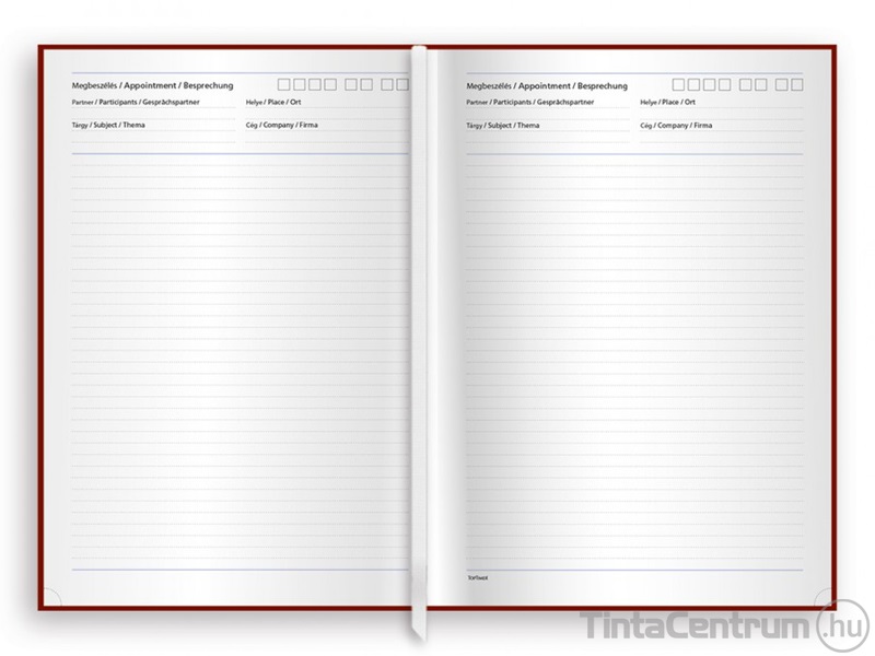 Tárgyalási napló, A4, TOPTIMER "Traditional", bordó