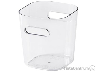 Tárolódoboz, műanyag, 0,6l, 98x94x102mm, SMARTSTORE "Compact Clear Mini", átlátszó