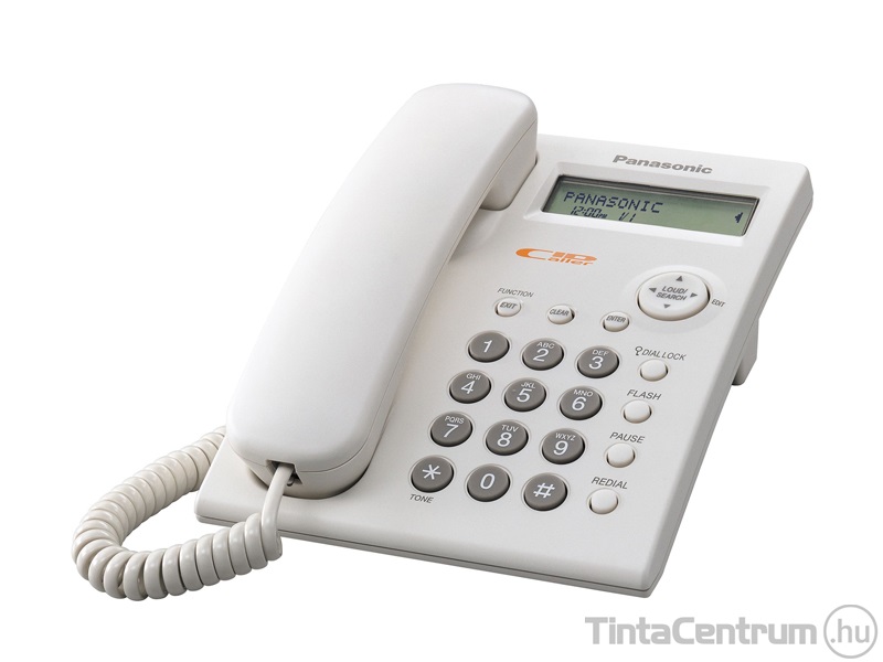 Telefon, vezetékes, hívófél azonosítóval, PANASONIC "KX-TSC11HGW", fehér