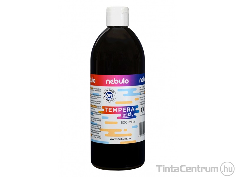 Tempera, 500ml, NEBULO, fekete