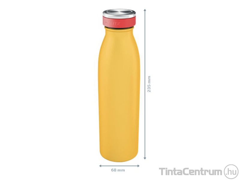 Termosz, fém, 500ml, LEITZ "Cosy", melegsárga