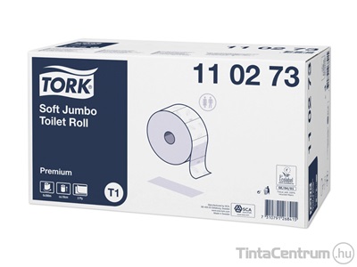 Toalettpapír, 2 rétegű, T2 rendszer, 26cm átmérő, 360m, TORK "Premium soft", extra fehér 6tekercs/csomag