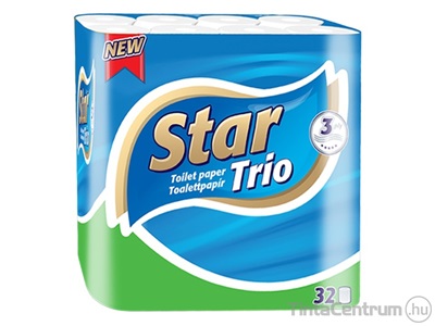 Toalettpapír, 3 rétegű, STAR "Trio" 32tekercs/csomag