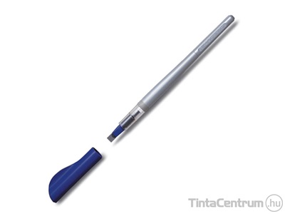 Töltőtoll készlet, kalligrafikus, 0,5-6mm, kék kupak, PILOT "Parallel Pen", piros/fekete patronokkal