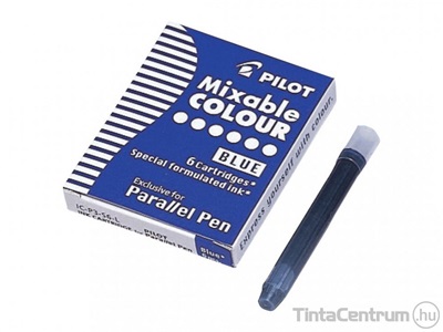 Töltőtoll patron, PILOT "Parallel Pen", kék 6db/csomag