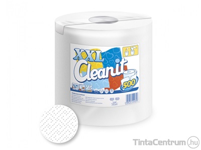 Törlőkendő, 1 tekercses, univerzális, 2 rétegű, 500lap, LUCART "Cleanit XXL", fehér