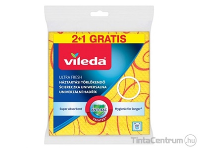 Törlőkendő, háztartási, VILEDA "Ultra Fresh"  2+1db/csomag