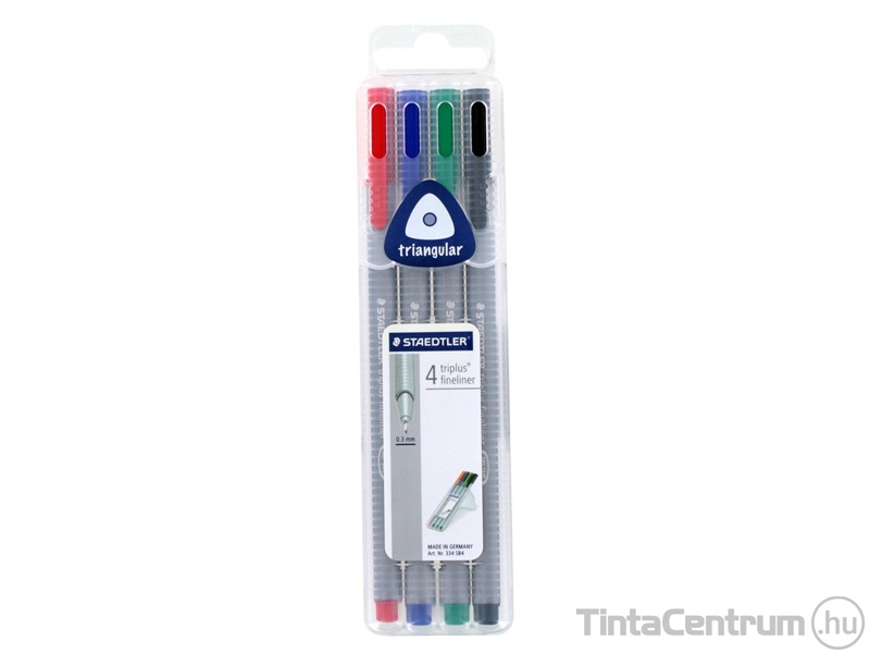 Tűfilc készlet, 0,3mm, STAEDTLER "Triplus", 4 különböző szín