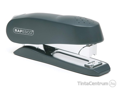 Tűzőgép, elöltöltős, 24/6-8, 26/6-8, 50 lap, műanyag, RAPESCO "Luna Half-Strip", fekete
