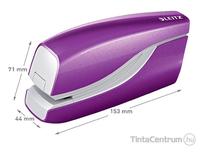 Tűzőgép, elektromos, No.10, 10 lap, LEITZ "Wow", lila