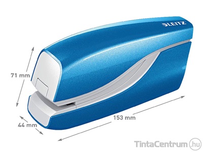 Tűzőgép, elektromos, No.10, 10 lap, LEITZ "Wow", világoskék