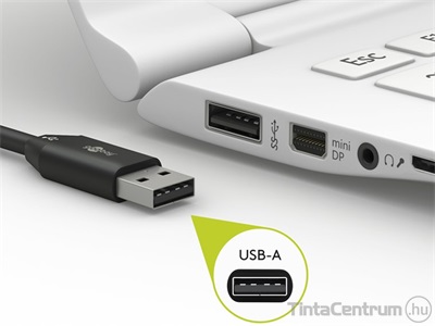 USB kábel, USB A - USB-C, 2m, GOOBAY, fekete
