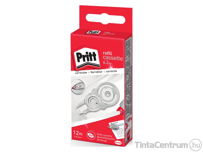 Utántöltő kazetta hibajavító rollerhez, 4,2mmx12m, HENKEL "Pritt Refill"