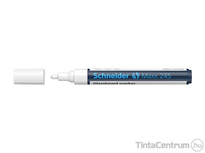 Üvegtábla marker, 1-3mm, SCHNEIDER "Maxx 245", fehér