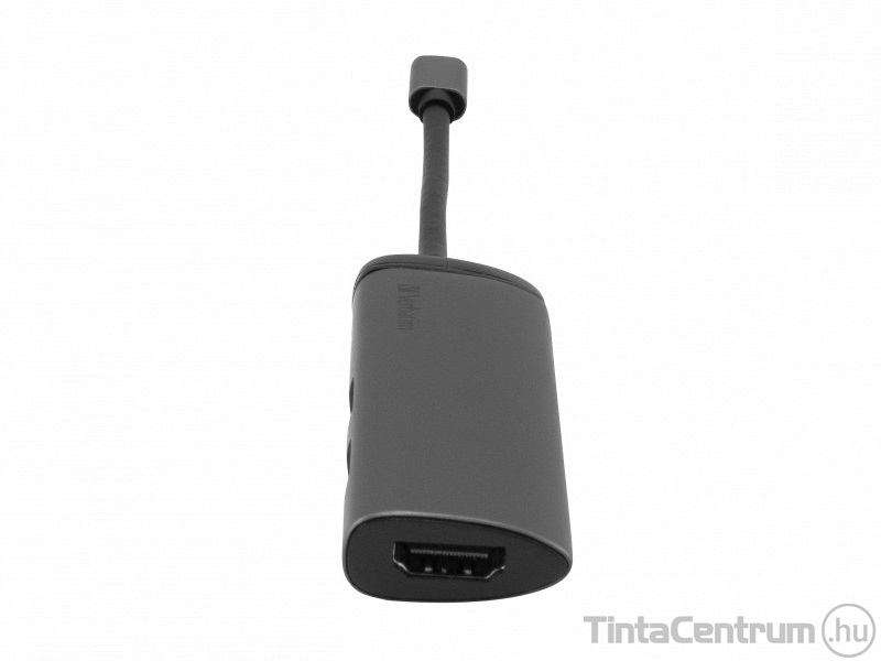 VERBATIM USB elosztó, 4 port, USB 3.1, Type-C, HDMI, szürke