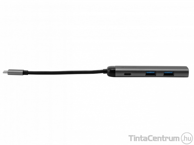 VERBATIM USB elosztó, 4 port, USB 3.1, Type-C, HDMI, szürke