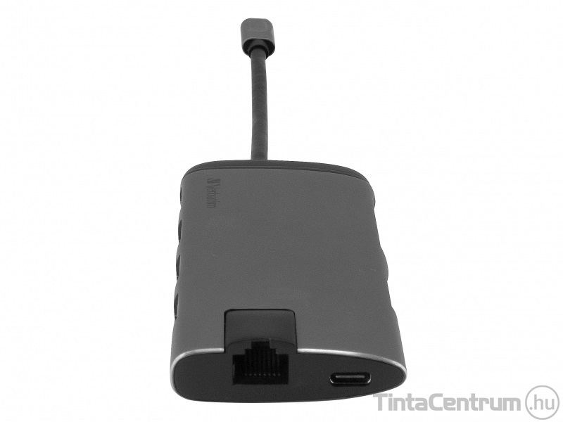 VERBATIM USB elosztó, 6 port, USB 3.1, Type-C, HDMI, LAN, SD olvasó, szürke