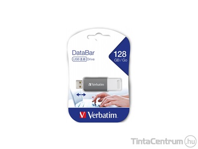 VERBATIM pendrive, 128GB, USB 2.0, "Databar", szürke