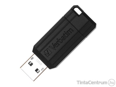 VERBATIM pendrive, 128GB, USB 2.0, "PinStripe", fekete