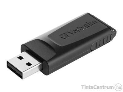 VERBATIM pendrive, 128GB, USB 2.0, "Slider", fekete