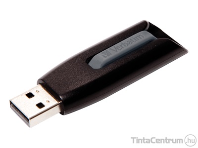 VERBATIM pendrive, 128GB, USB 3.0, "V3", fekete/szürke