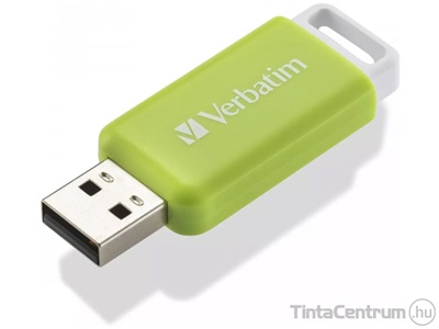 VERBATIM pendrive, 32GB, USB 2.0, "Databar", zöld