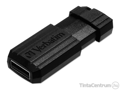 VERBATIM pendrive, 64GB, USB 2.0, "PinStripe", fekete