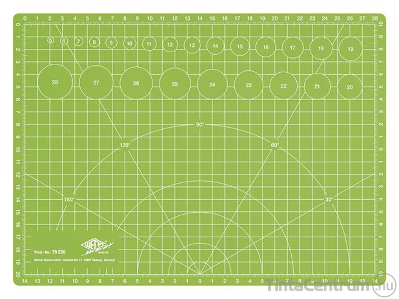 Vágóalátét, barkácsoláshoz, A4, WEDO "Comfortline", zöld