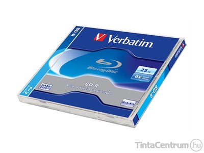 BD-R BluRay lemez, 25GB, 6x, normál tok, VERBATIM