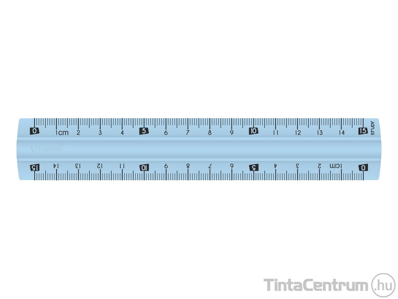 Vonalzó, műanyag, 15cm, törhetetlen, MAPED "Study Unbreakable", átlátszó