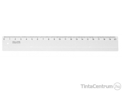 Vonalzó, műanyag, 20cm, egyenes, KOH-I-NOOR