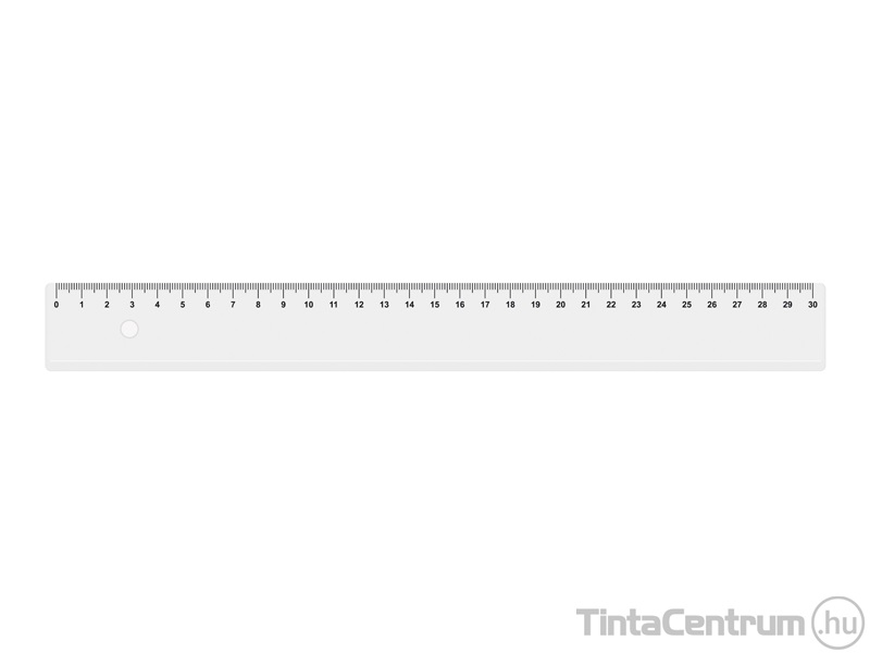 Vonalzó, műanyag, 30cm, egyenes
