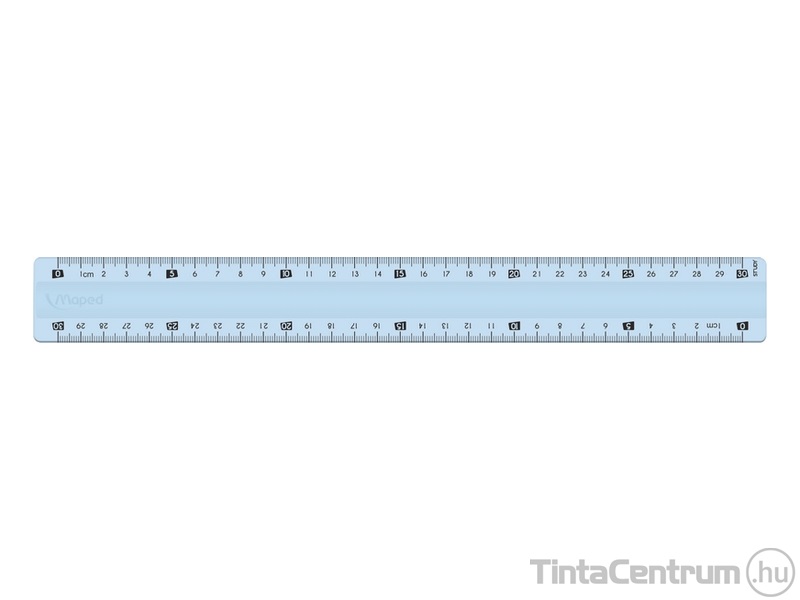 Vonalzó, műanyag, 30cm, törhetetlen, MAPED "Study Unbreakable", átlátszó