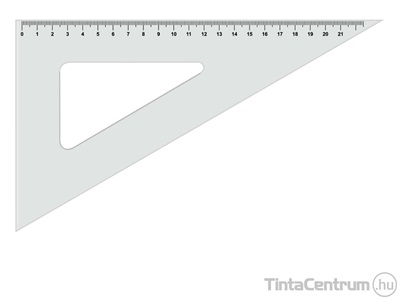 Vonalzó, műanyag, háromszög, 60 fokos, 21cm, KOH-I-NOOR