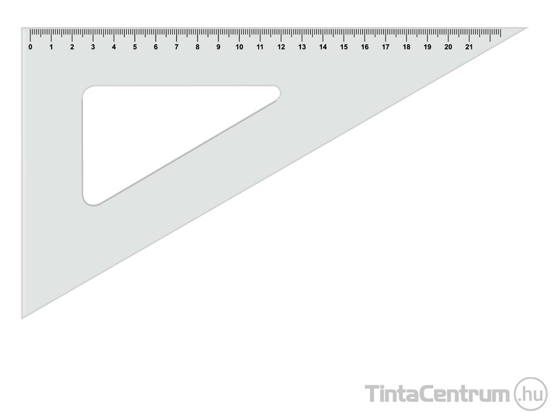 Vonalzó, műanyag, háromszög, 60 fokos, 21cm, KOH-I-NOOR