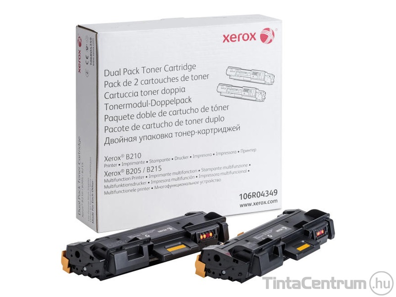 Xerox B205/B210/B215 fekete [2x3000 oldal] eredeti 2db-os toner csomag